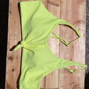 Never worn neon yellow Bikini Top